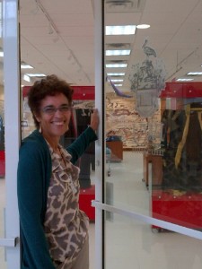 Curator Dr. Suzanne Francis Brown at the entrance of the Museum