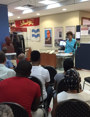 Curator, Dr Suzanne Francis-Brown at launch of UWI & the 1960s